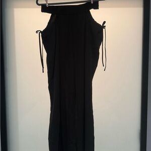 Amazon Black Track Pants with Drawstring Waist